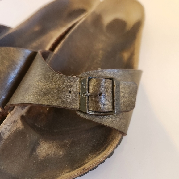 Birkenstock Sandals Brown Leather Size 40 - Picture 2 of 5